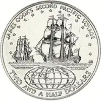2 1/2 Dollars - Elizabeth II James Cook