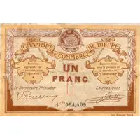 1 Franc - Chambre de Commerce de Dieppe 76