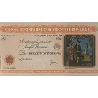 250 Lire Cassa di Risparmio di Trento e Rovereto