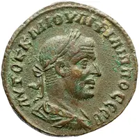 Æ26 - Philippus I COL LAOD METROPOLEOS Δ Є