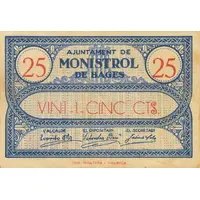 25 Céntimos Monistrol de Bages