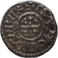 Denier - Charles II Quentovic mint, temple