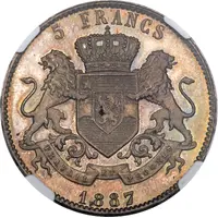 5 Francs - Léopold II