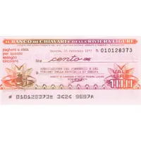 100 Lire Banco di Chiavari e della Riviera Ligure