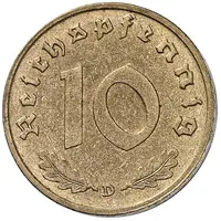 10 Reichspfennig Allied Occupation - Pattern