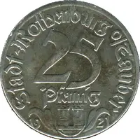 25 Pfennig - Rothenburg ob der Tauber Herterich Bruñen