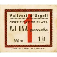 1 Peseta Vallvert d'Urgell