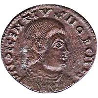 Follis - Decentius VICTORIAE DD NN AVG ET CAE, Lugdunum