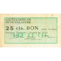 25 Céntimos Os de Balaguer