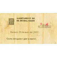 25 Céntimos Os de Balaguer