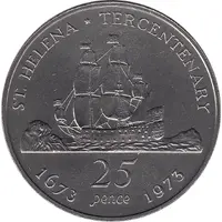 25 Pence - Elizabeth II Tercentenary of restored British Rule