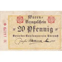 20 Pfennig Bezirks-Konsumverein