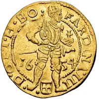 1 Ducat - Ferdinand II/III Four lines reverse