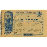 1 Franc - Chambre de Commerce d'Amiens [80]