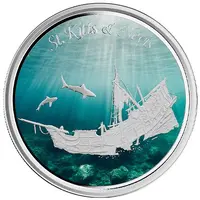 2 Dollars - Elizabeth II Shipwreck, Colored version