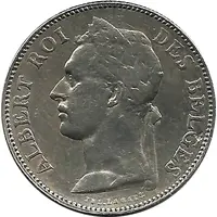 50 Centimes - Albert I French text