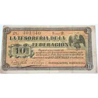 10 Centavos La Tesorería de la Federación, Guaymas