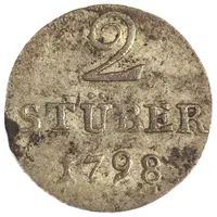 2 Stüber - Friederike Auguste Sophie