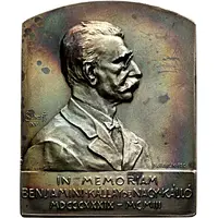 Plaquette - Death of Benjamini Kállay
