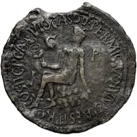 Sestertius - Tiberius PERMISSV Q IVN BLAESI PROCOS IT C P GAVIO CAS D D C I P