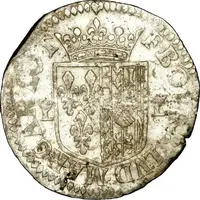 1/4 Ecu - Francis and Louise-Marguerite 2nd type