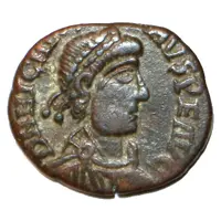 Follis - Magnus Maximus REPARATIO, Barbarous imitation, Spain