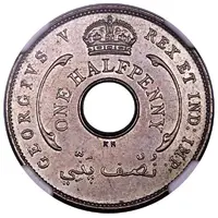 1/2 Penny - George V Obverse Trial