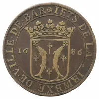 Medal - Duché de Lorraine Élisabeth Charlotte - Ville de Bar 1686
