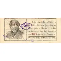 5 Pesos La Tesoreria General del Estado de Oaxaca