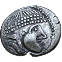Tetradrachm Velemer mit Gesichtsrand Type