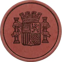 45 Centimos countermark on 1 centimo