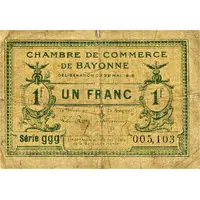 1 Franc - Chambre de Commerce de Bayonne 64