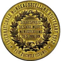 State Prize of the Ministry of the Interior - For breeding performance at the International Dog Show Stuttgart