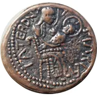 Replica of Copper Trifollaro of Roger I MARIA MATER DNI