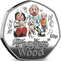 50 Pence - Charles III Classic Children`s TV - Poggle’s Wood, Colour