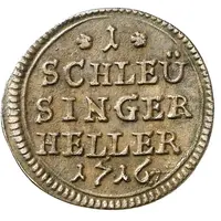 1 Heller - Moritz William of Sachsen-Zeitz