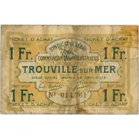 1 Franc - Syndicat général des commerçants and industriels de Trouville-sur-Mer 14