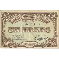 1 Franc - Chambre de Commerce de la Creuse [23]