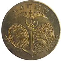 5 Centimes - Chambre de Commerce - Rouen [76] Brass