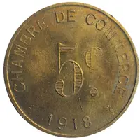 5 Centimes - Chambre de Commerce - Rouen [76] Brass
