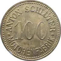 100 Pfennig - Freising Anton Schlüter Motorenfabrik