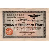 100 000 000 Mark Reichsbahndirektion