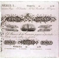 100 Reales de Vellón Banco de La Coruña