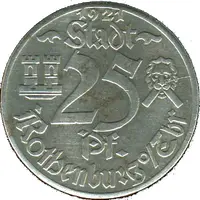 25 Pfennig - Rothenburg ob der Tauber Rathaus-Portal