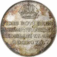 Medal - Homage of the Lombardian provinces of Milan and Venice