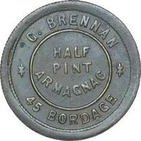 1/2 Pint Armagnac G. Brennan, Bordage Street