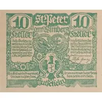 10 Heller Sankt Peter am Wimberg 1920