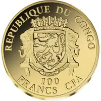 100 Francs CFA Christmas Reindeer