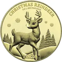 100 Francs CFA Christmas Reindeer