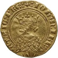 Gold Florin with bust - Joanna I